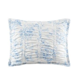 Armoire Collection Standard Toile Floral Pillow Sham Blue Target